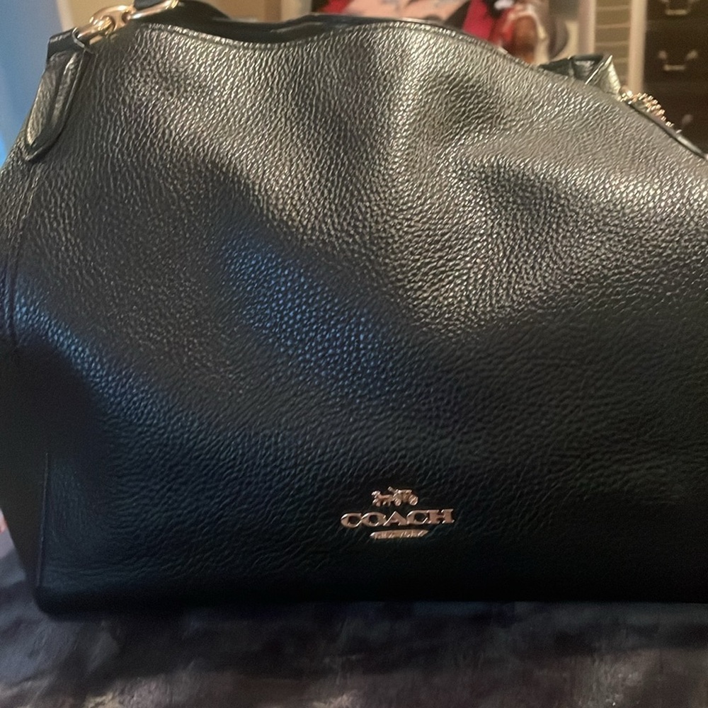 Coach Black Pebbled Leather Bag
